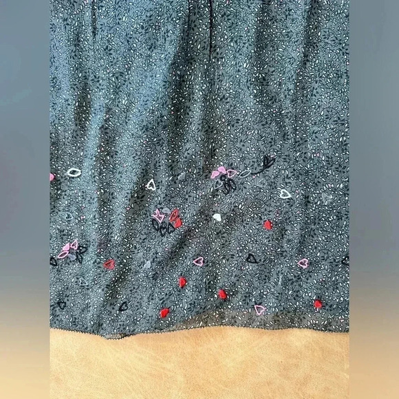 Zadig & Voltaire Sheer Heart Embroidered Beaded Blouse Womens Size Small - Picture 12 of 12